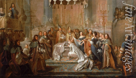 Christophe Joseph - Baptism of the Dauphin Louis, son of Louis XIV, celebrated in the  Saint-Germain-en-Laye, March 24, 1668