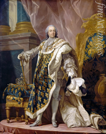 Van Loo Louis Michel - Porträt des Königs Ludwig XV. (1710-1774) im Königsornat