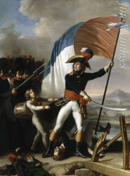 Thévenin Charles - General Augereau auf der Brücke von Arcole am 15. November 1796
