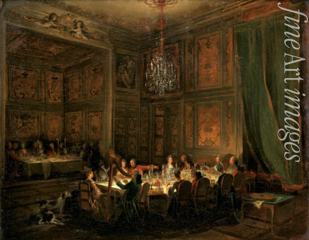 Ollivier Michel Barthélemy - Supper of Prince de Conti at the Temple, 1766