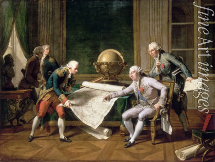 Monsiaux Nicolas André - König Ludwig XVI. gibt dem Kapitän La Pérouse Anweisungen am 29. Juni 1785
