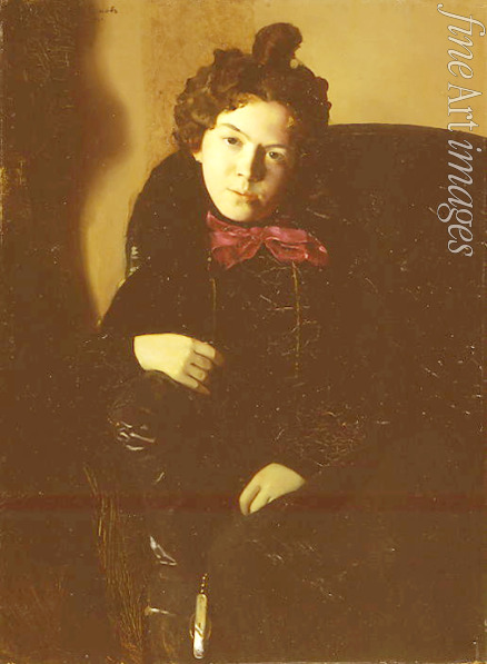 Somov Konstantin Andreyevich - Portrait of the artist Anna Ostroumova (1871-1955)