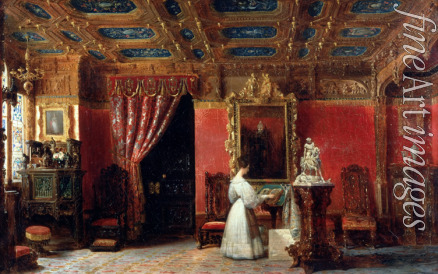 Lafaye Prosper - Prinzessin Marie Christine von Bourbon-Orléans (1813-1839), Herzogin von Württemberg, in ihrem Atelier im Palais des Tuileries