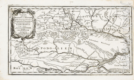 Bodenehr Gabriel the Elder - Map showing both Poltava and Bender