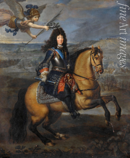 Mignard Pierre - Equestrian portrait of Louis XIV at the Siege of Namur