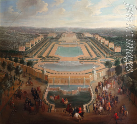 Martin Pierre-Denis II - General view of the chateau and pavilions at Marly