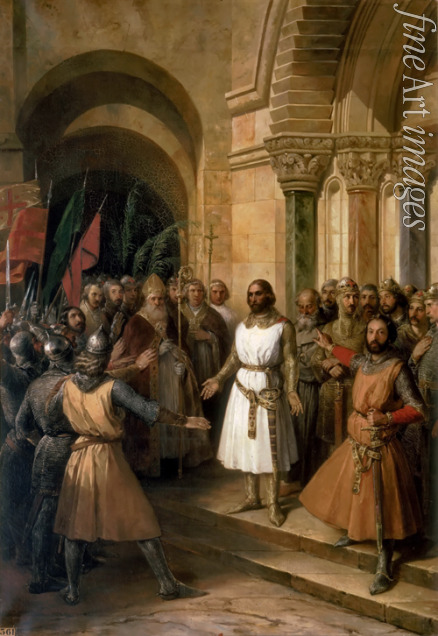 Madrazo y Kuntz Federico de - The election of Godfrey of Bouillon as the King of Jerusalem on July 23, 1099