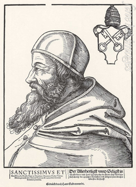 Schön Erhard - Porträt des Papst Paul III. Farnese