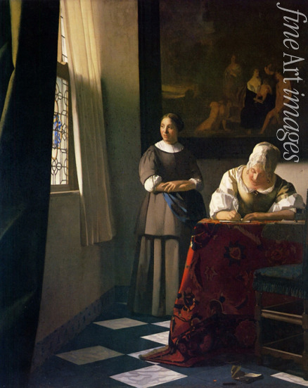 Vermeer Jan (Johannes) - Lady Writing a Letter with her Maid