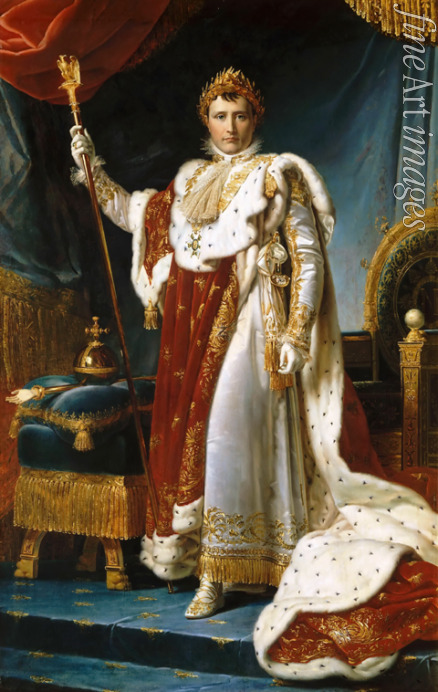Gérard François Pascal Simon - Porträt des Kaisers Napoléon I. Bonaparte (1769-1821) in seiner Krönungsrobe