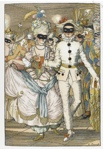 Somov Konstantin Andreyevich - Illustration for book Le Livre de la Marquise