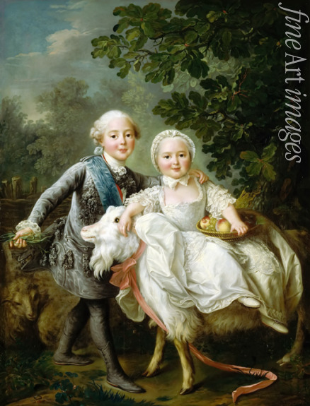 Drouais François-Hubert - Charles de Bourbon, comte d'Artois with his sister Clotilde