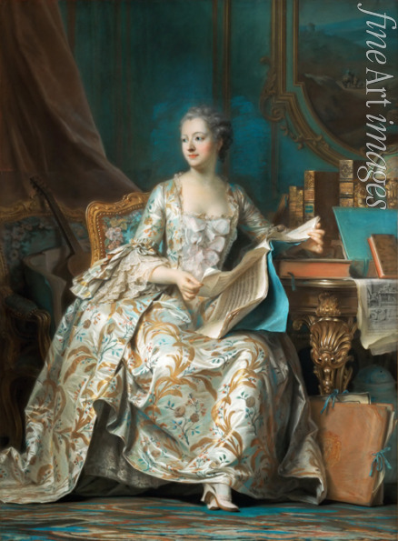 La Tour Maurice Quentin de - Portrait of the Marquise de Pompadour (1721-1764)