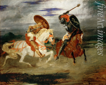 Delacroix Eugène - Knights Fighting in the Countryside