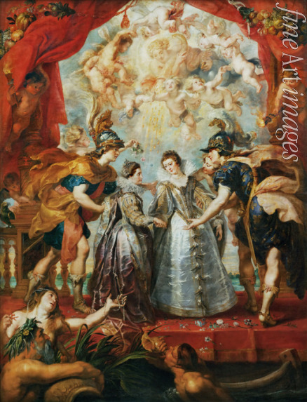 Rubens Pieter Paul - Austausch der Prinzessinnen. (Gemäldezyklus für Maria de' Medici)