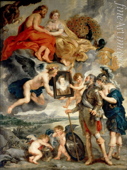 Rubens Pieter Paul - Heinrich IV. empfängt das Porträt Maria de' Medicis (Gemäldezyklus für Maria de' Medici)