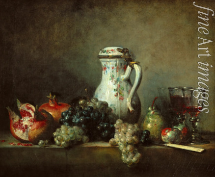 Chardin Jean-Baptiste Siméon - Grapes and pomegranates