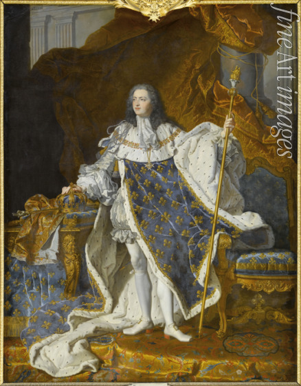 Rigaud Hyacinthe François Honoré - Portrait of Louis XV in his royal costume