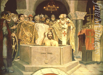 Wasnezow Viktor Michailowitsch - Die Taufe des Großfürsten von Kiew Wladimir I. des Großen 987