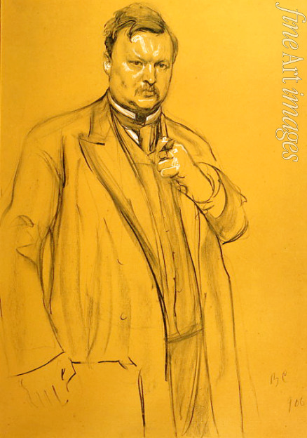 Serov Valentin Alexandrovich - Portrait of the composer Alexander Glazunov (1865-1936)
