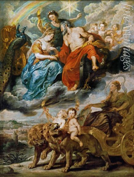 Rubens Pieter Paul - Erste Begegnung des Königs mit Maria de Medici in Lyon (Gemäldezyklus für Maria de' Medici)
