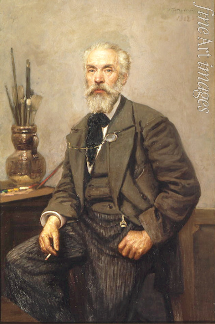 Grandkowski Nikolai Karlowitsch - Porträt des Malers Konstantin Sawizki (1844-1905)