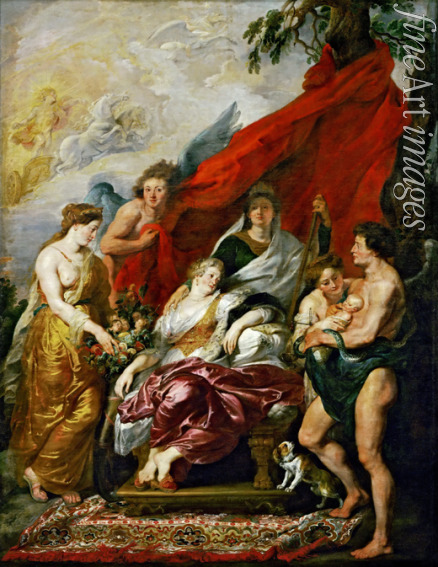 Rubens Pieter Paul - Geburt des Dauphin in Fontainebleau (Gemäldezyklus für Maria de' Medici)