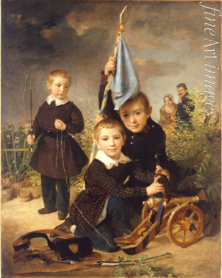Reiter Johann Baptist - Kinder beim Soldatenspiel