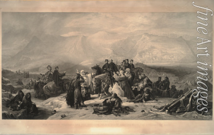 Barker Thomas Jones - The defence of Kars. Sir Fenwick Williams and the officers of his staff parting with the citizens of Kars