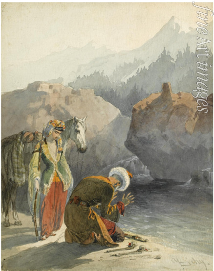Zichy Mihály - The prayer (From the Series Scènes du Caucase)