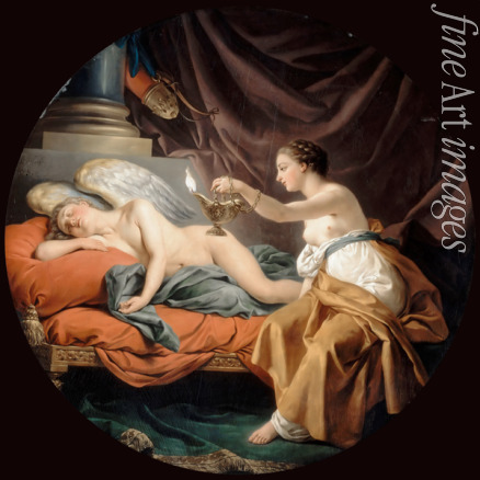 Lagrenée Louis-Jean-François - Psyche Surprising Sleeping Cupid