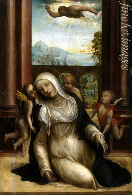 Sodoma (Workshop) - Stigmatization and Faint of Saint Catherine of Siena