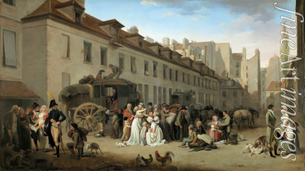 Boilly Louis-Léopold - Arrival of the Stagecoach in the Courtyard of the Messageries