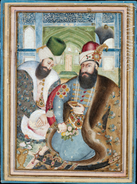 Ghafari al-Mustawfi Abu'l Hasan - Karim Khan Zand with the Ottoman Ambassador Vehbi Effendi