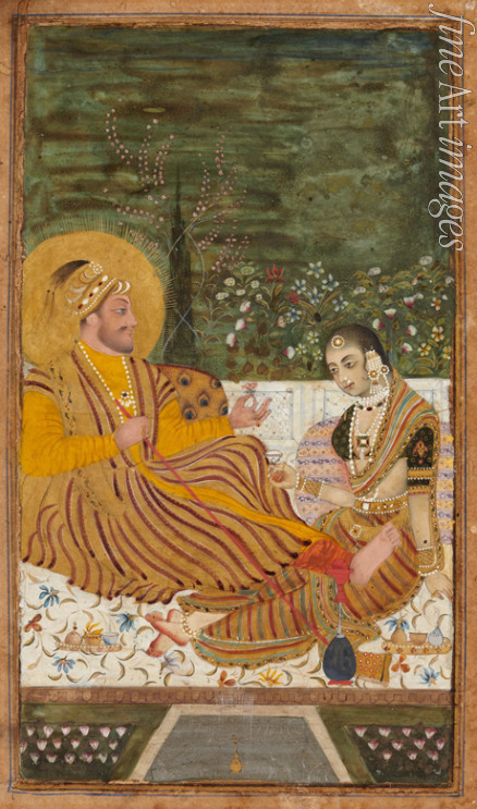Indian Art - Ali Adil Shah II of Bijapur with a Woman