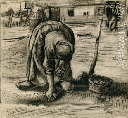 Gogh Vincent van - Peasant Woman Planting Potatoes