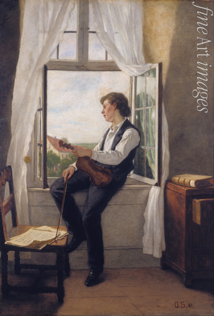 Scholderer Franz Otto - The Violinist at the Window
