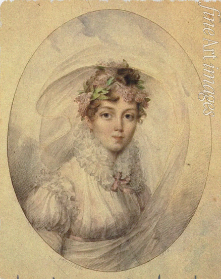 Muneret Jean Désiré - Portrait of Princess Zinaida Alexandrovna Volkonskaya (1792-1862), née Belosselskaya-Belozerskaya