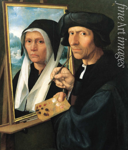 Jacobsz Dirck - Jacob Cornelisz. van Oostsanen painting his wife Anna