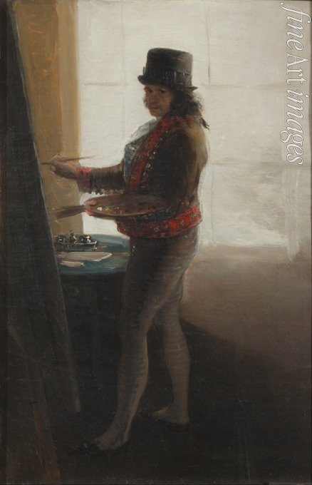 Goya Francisco de - Selbstbildnis im Atelier