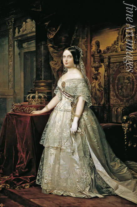 Madrazo y Kuntz Federico de - Porträt von Isabella II. von Spanien