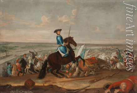 Krafft David von - König Karl XII. in der Schlacht bei Narva am 19. November 1700