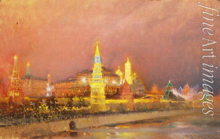 Grizenko Nikolai Nikolajewitsch - Illumination des Moskauer Kreml (Anläßlich der Krönung Nikolaus II. Mai 1896)