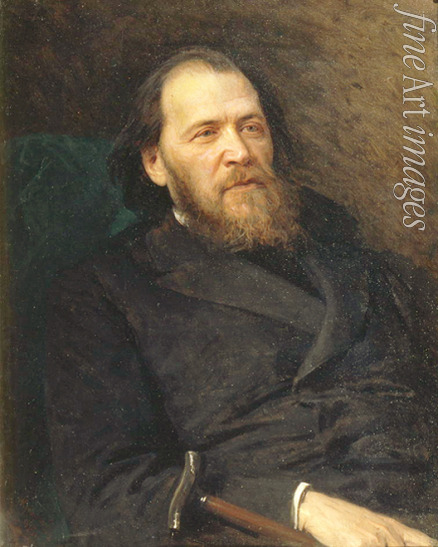 Kramskoi Ivan Nikolayevich - Portrait of the poet Yakov Polonsky (1820-1898)