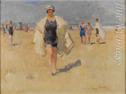 Israëls Isaac - Lady on the Beach at Viareggio