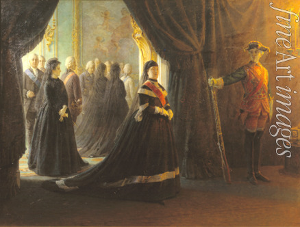 Ge Nikolai Nikolayevich - Catherine II at the Coffin of Empress Elizabeth