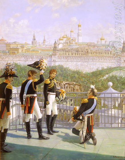 Matwejew Nikolai Sergejewitsch - König Friedrich Wilhelm III. von Preußen dankt Moskau für die Rettung seines Reiches