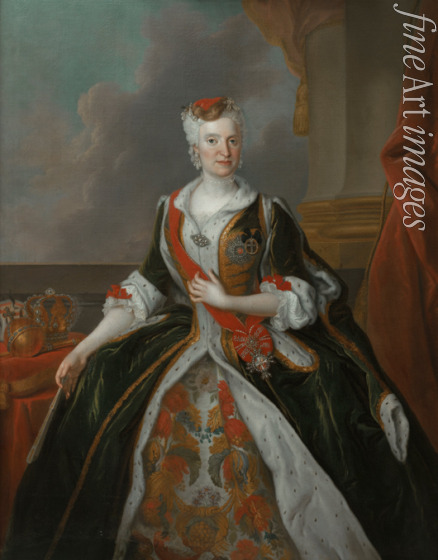 Silvestre Louis de - Portrait of Maria Josepha of Austria (1699-1757)