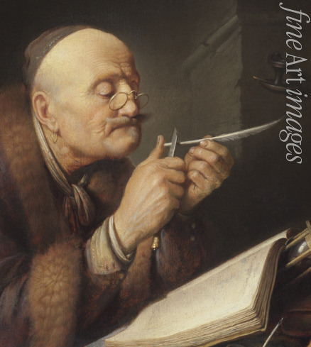 Dou Gerard (Gerrit) - Scholar sharpening a quill pen