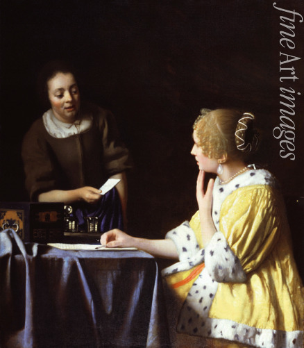 Vermeer Jan (Johannes) - Dame mit Dienstmagd und Brief
